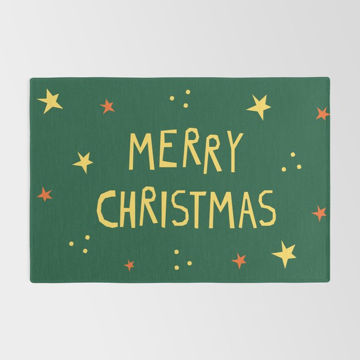 Merry Christmas hand lettering Rug Gallery Image 2
