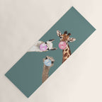 Bubble Gum Gang Dark Green Yoga Mat Gallery Image 1