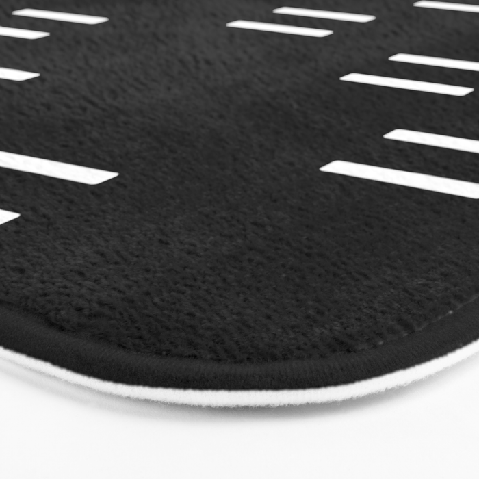 double dash on black Bath Mat Gallery Image 3