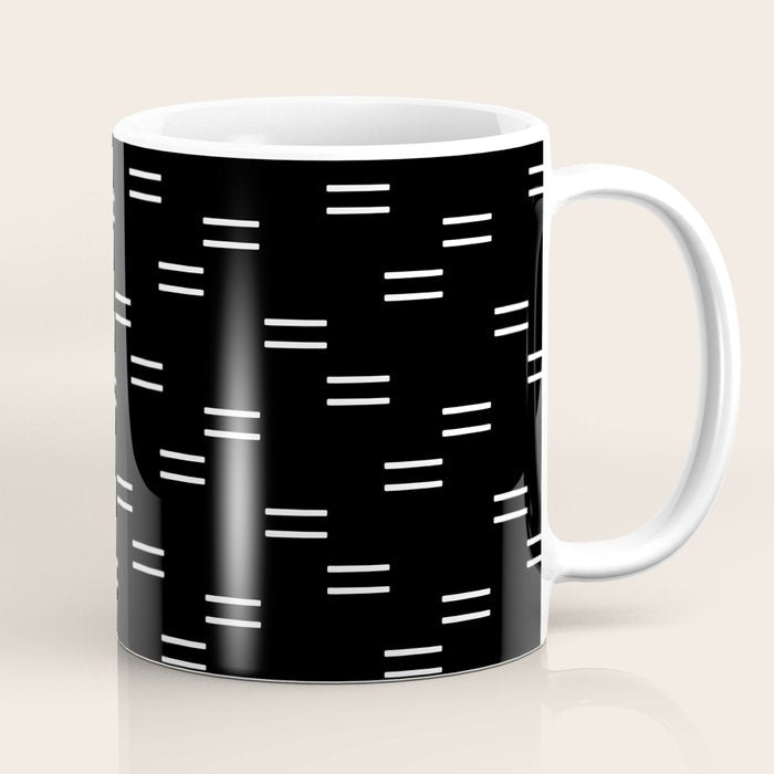 double dash on black Coffee Mug Gallery Image 1