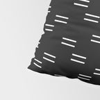 double dash on black Pillow Sham Gallery Image 4