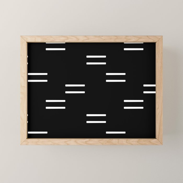 double dash on black Mini Art Print Gallery Image 1