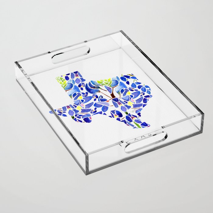 Texas State Bluebonnets Acrylic Tray Gallery Image 1