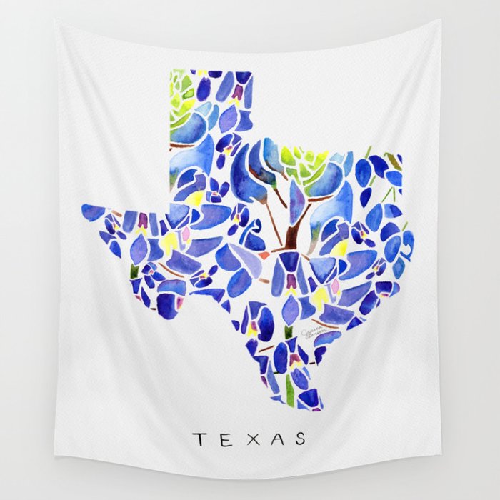 Texas State Bluebonnets Wall Tapestry Gallery Image 1