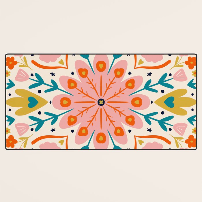Butterfly Floral Mandala Desk Mat Gallery Image 3