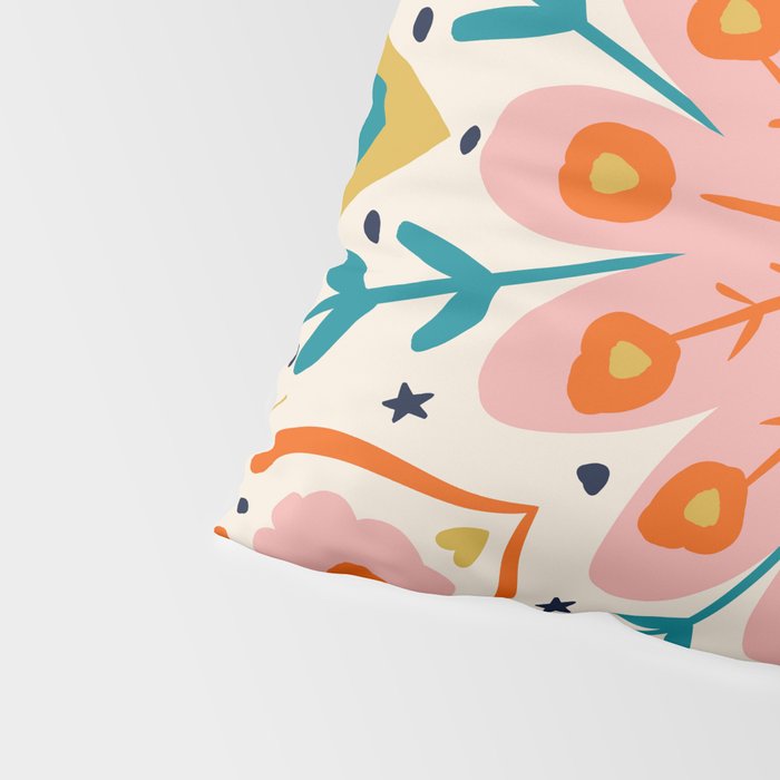 Butterfly Floral Mandala Pillow Sham Gallery Image 4