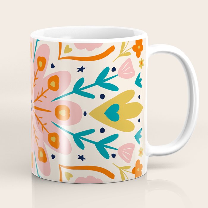 Butterfly Floral Mandala Coffee Mug Gallery Image 1