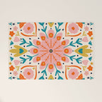 Butterfly Floral Mandala Welcome Mat Gallery Image 1