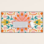 Butterfly Floral Mandala Desk Mat Gallery Image 1