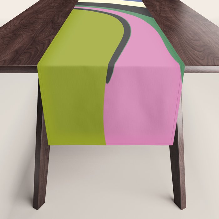  abstract fluid retro swirl 2 Table Runner Gallery Image 1