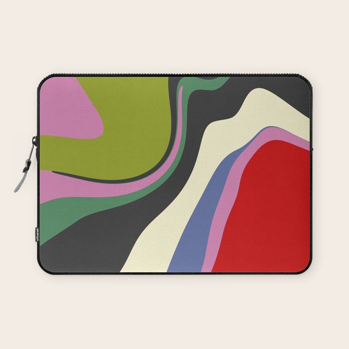  abstract fluid retro swirl 2 Laptop Sleeve Gallery Image 1