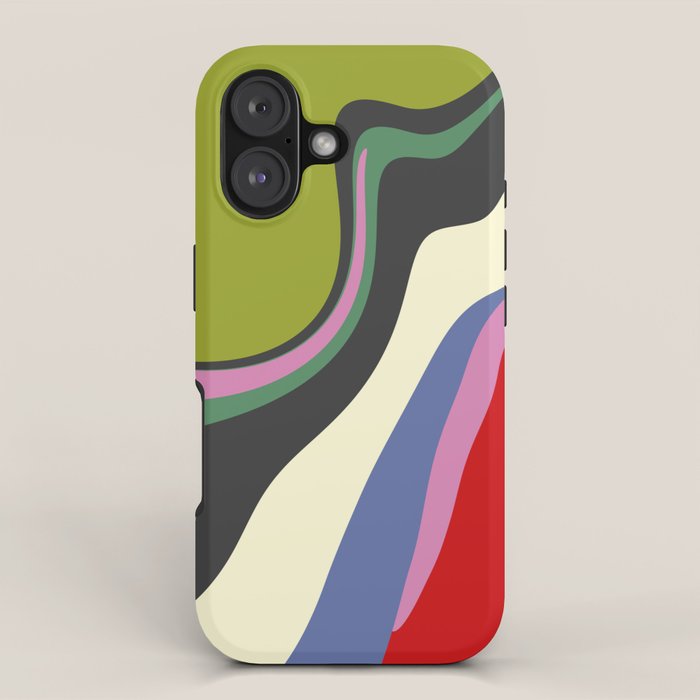  abstract fluid retro swirl 2 iPhone Case Gallery Image 1