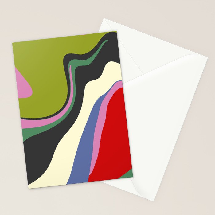  abstract fluid retro swirl 2 Stationery Card Gallery Image 2