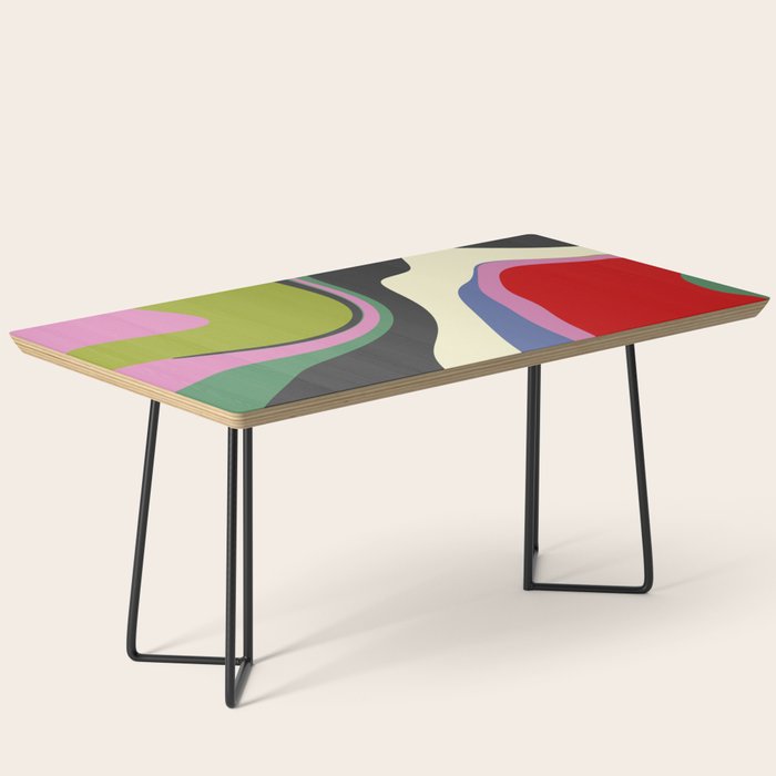  abstract fluid retro swirl 2 Coffee Table Gallery Image 1