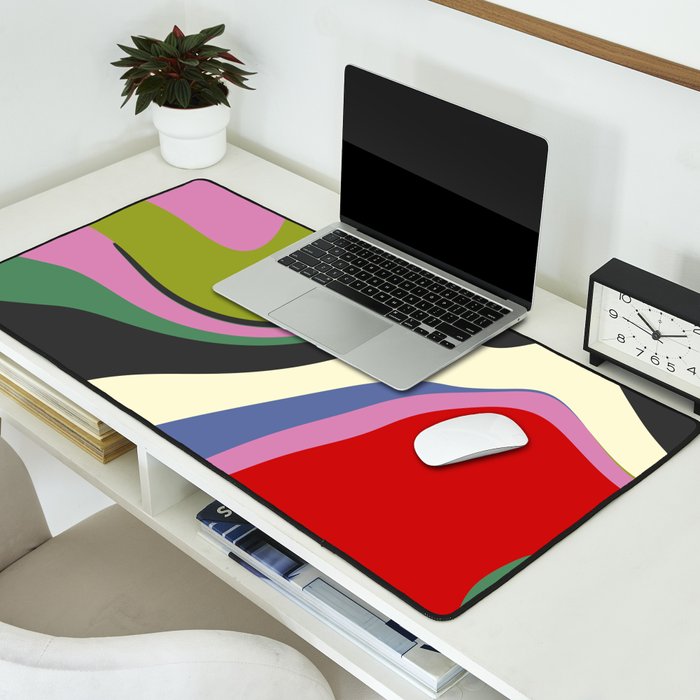  abstract fluid retro swirl 2 Desk Mat Gallery Image 2