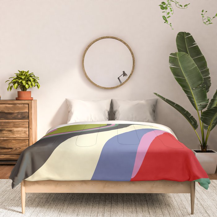  abstract fluid retro swirl 2 Comforter Gallery Image 3