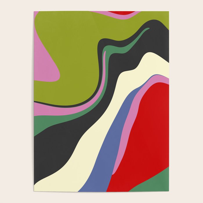  abstract fluid retro swirl 2 Poster Gallery Image 4