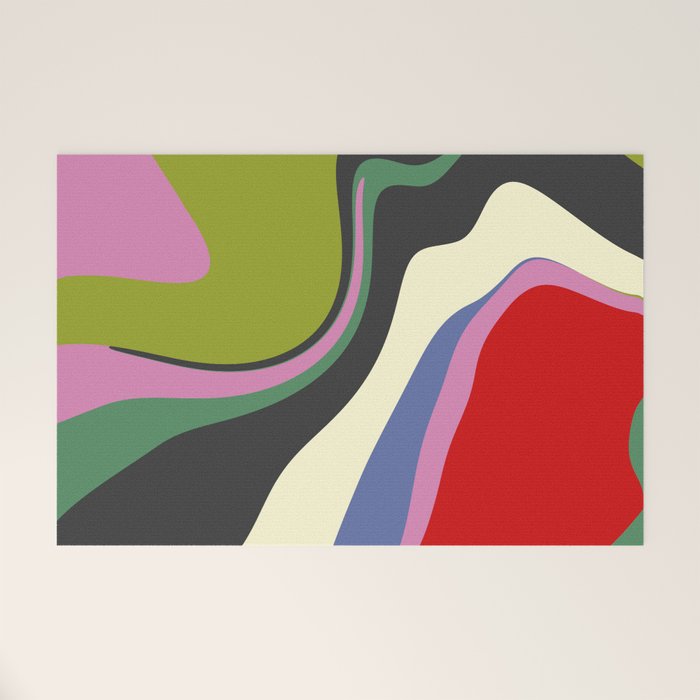  abstract fluid retro swirl 2 Welcome Mat Gallery Image 1