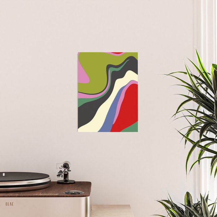  abstract fluid retro swirl 2 Poster Gallery Image 2