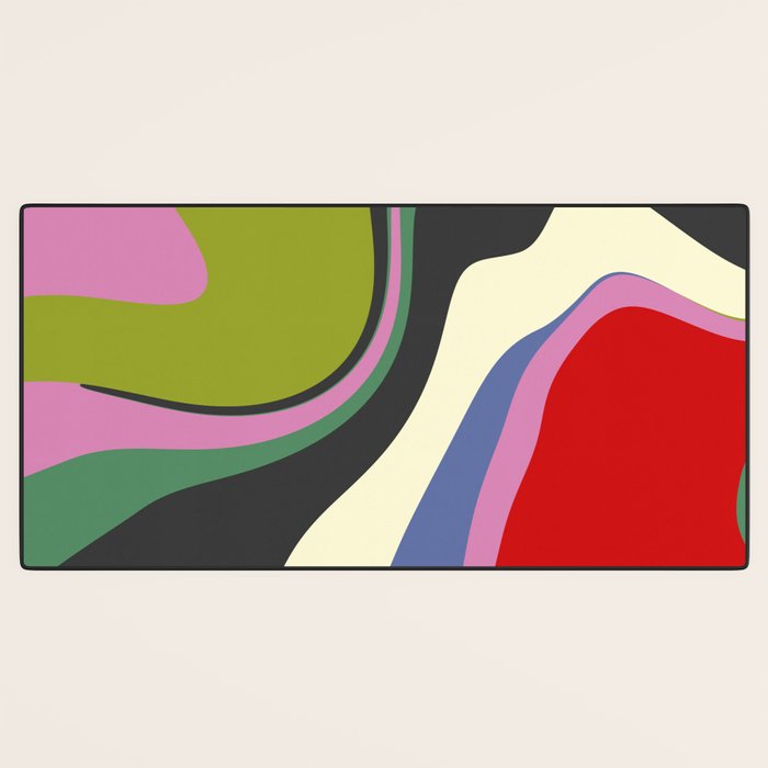  abstract fluid retro swirl 2 Desk Mat Gallery Image 3