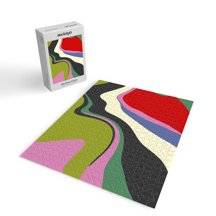  abstract fluid retro swirl 2 Jigsaw Puzzle Gallery Image 2