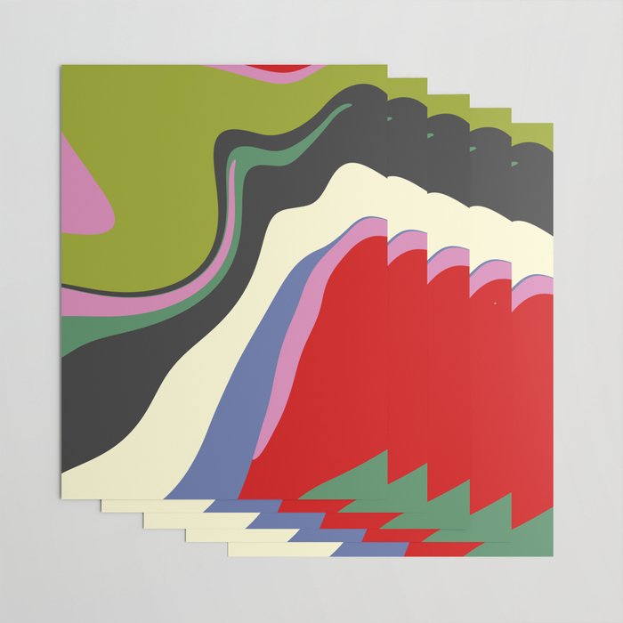  abstract fluid retro swirl 2 Wrapping Paper Gallery Image 3