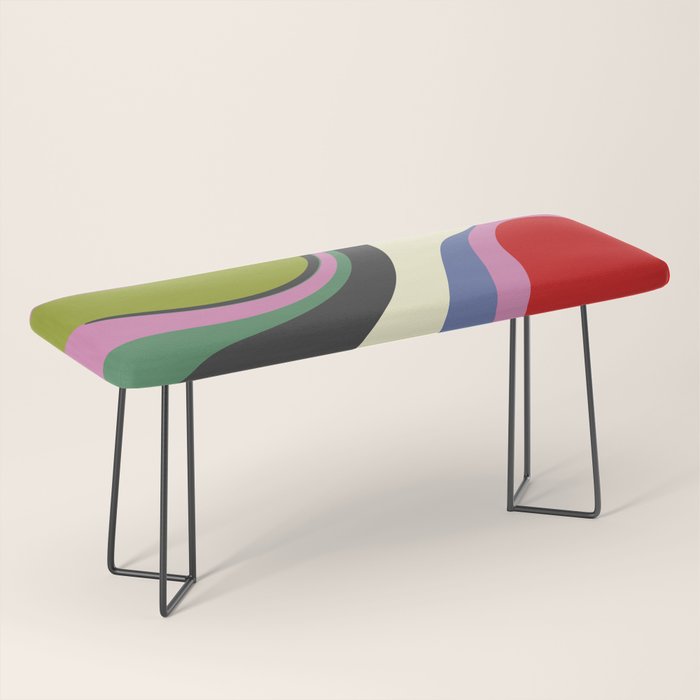  abstract fluid retro swirl 2 Bench Gallery Image 1
