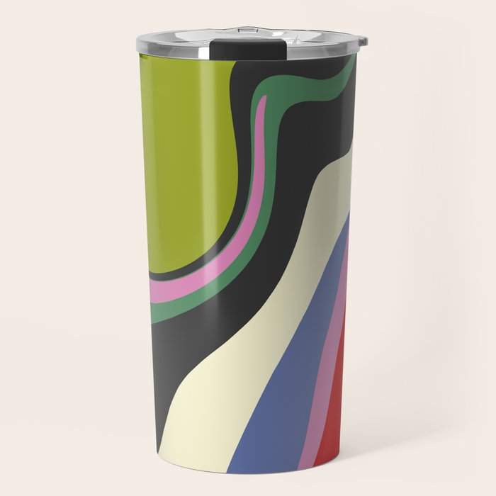  abstract fluid retro swirl 2 Travel Mug Gallery Image 1
