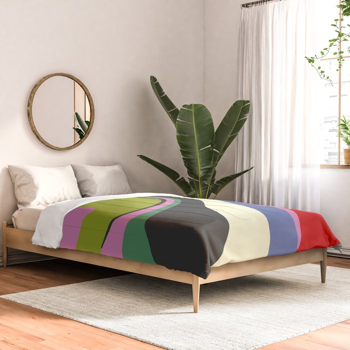  abstract fluid retro swirl 2 Comforter Gallery Image 2