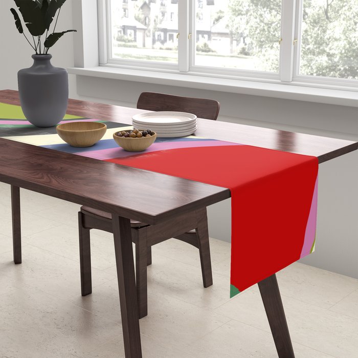  abstract fluid retro swirl 2 Table Runner Gallery Image 2