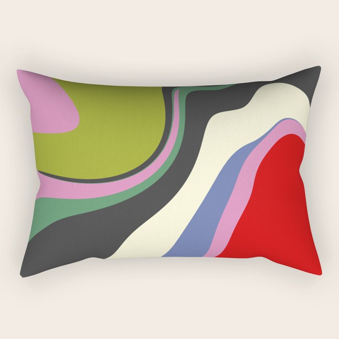  abstract fluid retro swirl 2 Rectangular Pillow Gallery Image 2