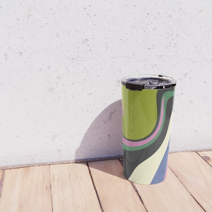 abstract fluid retro swirl 2 Travel Mug Gallery Image 4