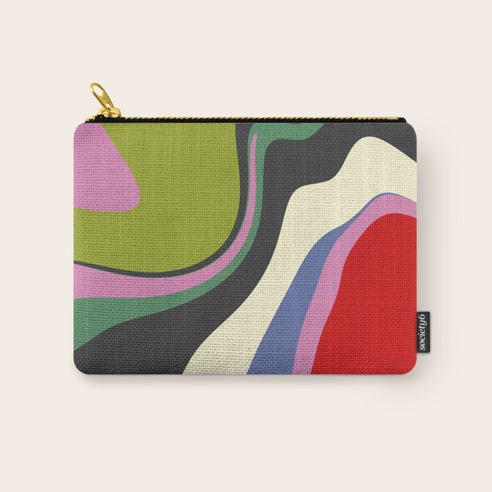  abstract fluid retro swirl 2 Carry All Pouch Gallery Image 1