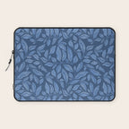 Blue Bali Vines - tropical leaf repeat pattern Laptop Sleeve Gallery Image 1