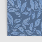 Blue Bali Vines - tropical leaf repeat pattern Poster Gallery Image 3