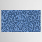 Blue Bali Vines - tropical leaf repeat pattern Tablecloth Gallery Image 2