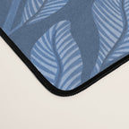 Blue Bali Vines - tropical leaf repeat pattern Desk Mat Gallery Image 4