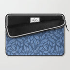 Blue Bali Vines - tropical leaf repeat pattern Laptop Sleeve Gallery Image 2