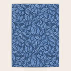 Blue Bali Vines - tropical leaf repeat pattern Poster Gallery Image 4