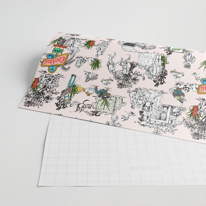 Toile de Jouy modern Wrapping Paper Gallery Image 2