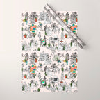 Toile de Jouy modern Wrapping Paper Gallery Image 1