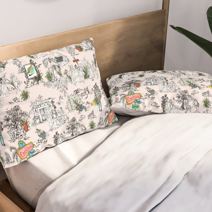 Toile de Jouy modern Pillow Sham Gallery Image 2