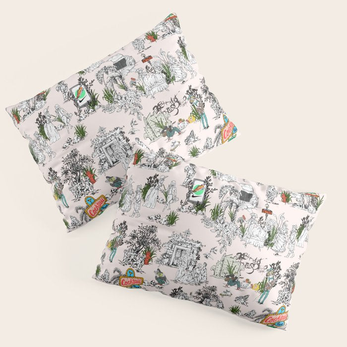 Toile de Jouy modern Pillow Sham Gallery Image 3