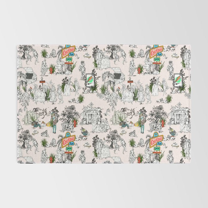 Toile de Jouy modern Rug Gallery Image 2