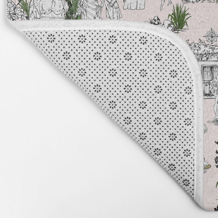 Toile de Jouy modern Bath Mat Gallery Image 2