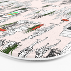 Toile de Jouy modern Bath Mat Gallery Image 3