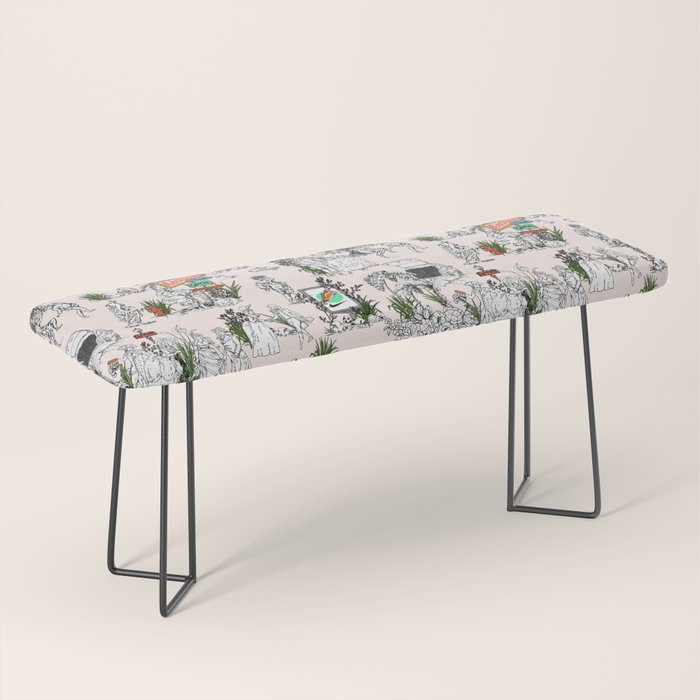 Toile de Jouy modern Bench Gallery Image 1