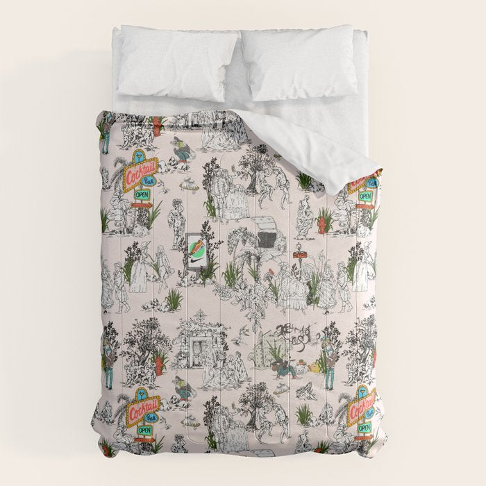 Toile de Jouy modern Comforter Gallery Image 6