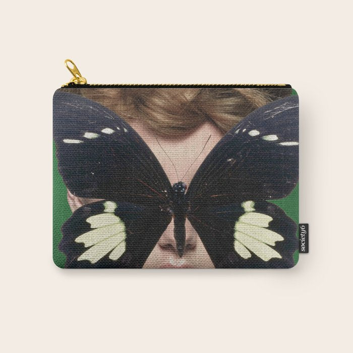 Woman Butterfly 3 Carry All Pouch Gallery Image 1
