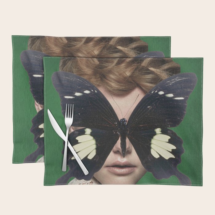 Woman Butterfly 3 Placemat Gallery Image 1